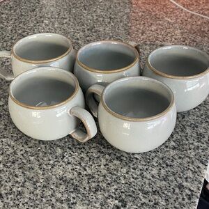 Elegant Gray Stoneware Mug Set